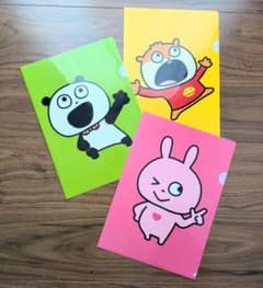 にしむらゆうじ クリアファイル3枚セットラブラビット こねずみ ごきげんぱんだのサムネイル