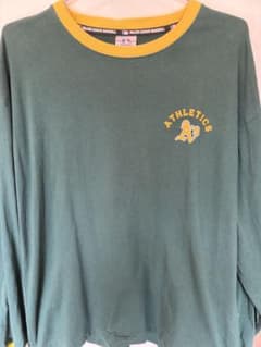 MLB Athletics 長袖Tシャツ グリーン Lサイズのサムネイル