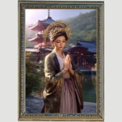 Ｐ1012 観音菩薩の開運アート【金運・厄除け・癒し】 P2583観音菩薩の開運アート【金運・厄除け・癒し】 - メルカリ