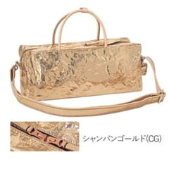 【美品】muku　CRÈME　 ゴールド ショルダーバッグ　ハンドバック