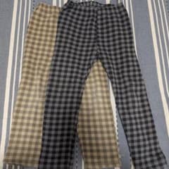 UNIQLO、西松屋チェック柄 ロングパンツ 2枚セット 110のサムネイル