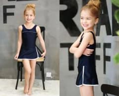 스쿨 수영복 여자 아이 수영복 원피스 아이 주니어 150cm