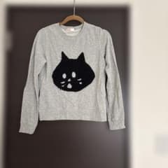 Né-net ネネット 猫モチーフ スウェット グレーのサムネイル
