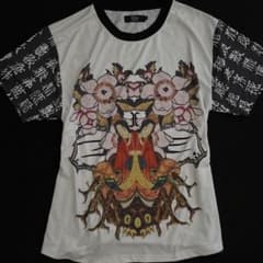 和柄 漢字総柄 花柄 アートTシャツ Y2K CROPPED HEADS風のサムネイル