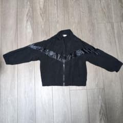 PAIRMANON coeur キッズ ジップアップパーカー ブラックのサムネイル