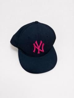 New York Yankees キャップ ネイビー ピンク刺繍のサムネイル
