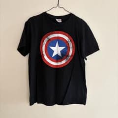 THANABAT 캡틴 아메리카 T 셔츠 블랙 L 사이즈 마블