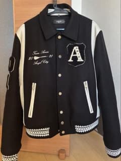 アミリ AMIRI スタジャン 正規品 レア 刺繍 ダーツ 首毛布部分取り外し可 アミリ AMIRI スタジャン 正規品 レア 刺繍 ダーツ 首毛布部分取り外し