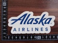新品U.S正規アラスカ航空 Alaska Airlines 輸入ステッカー限定