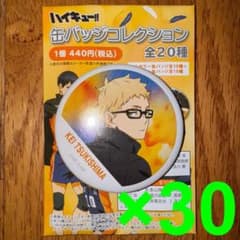 ハイキュー‼︎ 横断幕 缶バッジ 月島蛍 30個セット - メルカリ
