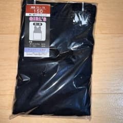 胸二重タンクトップ。女児用。ガールズ。150サイズ。黒色。 - 5