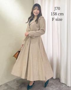 元鈴木さん　ストレッチへリボーンコート　ライトベージュ CINEMATIQ 元鈴木さん ストレッチへリボーンコート ライトベージュ CINEMATIQ