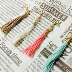タッセルピアス☆ハンドメイド☆のサムネイル