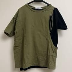 AZUL BY MOUSSY レイヤード風 半袖Tシャツ カーキ ブラックのサムネイル