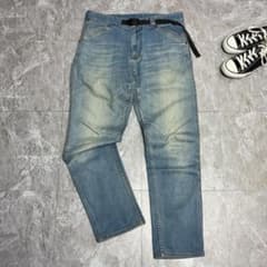 USA-made Gramicci climbing denim pants, size M, with belt.
