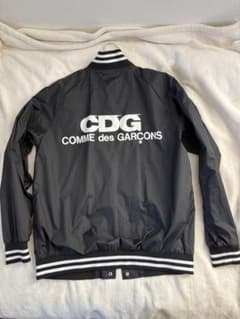 CDG コムデギャルソン ナイロンスタジャン 黒 L バックロゴ