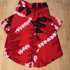 Hula Hawaii 犬用服 アロハシャツ レッド♡のサムネイル