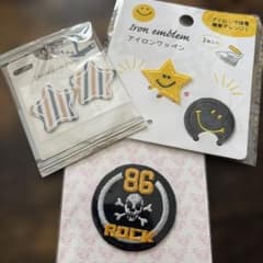 アイロンワッペン セットスター スマイル スカルのサムネイル