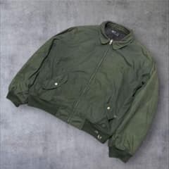 ポロラルフローレン 中綿スイングトップ XXL カーキ 鬼フェード 短丈 Y2K