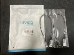 【未使用】ravid USBケーブル 2本入り メッシュ編みのサムネイル