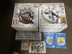 BANDAI 이치 반 쿠지 원피스 B상, 라스트 원상 생크스 2체 G상 미개봉✕3
