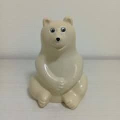 【鍵付き・美品】北欧 しろくま貯金箱（本体・カギのみ）ポーラーベアバンクのサムネイル