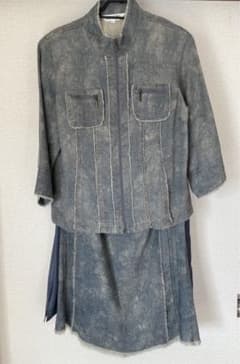 【一点物】オシャレシニア婦人スーツ　麻のサムネイル