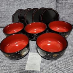 山中漆器 どんぶり 大きめ汁椀 5客セット 新品 - メルカリ