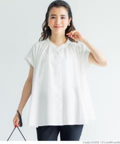 新品、送料無料】coca （Lsize）ハーフスリーブフレアブラウスのサムネイル