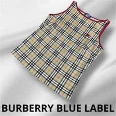 BURBERRY BLUE LABEL ノースリーブ ノバチェック ロゴ刺繍 - メルカリ