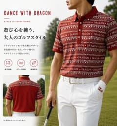 GOLFウェア】未使用 DANCE WITH DRAGON 半袖 ポロシャツ - メルカリ