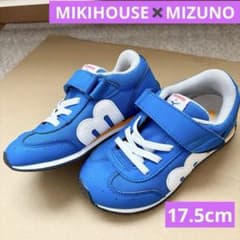 ミキハウス 17.5cm ミキハウス×ミズノコラボシューズ スニーカー青