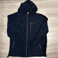 ポロ ラルフローレン ナイロンジャケット ネイビー L フード付き