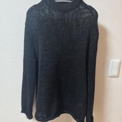 ZARA ブラック 透かし編みニット 長袖のサムネイル