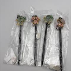 花モチーフ かんざし 4本セット。のサムネイル
