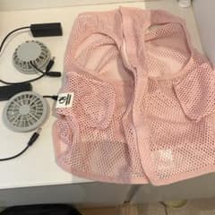 メッシュ空調服 6Lサイズ ピンク ファン付きのサムネイル