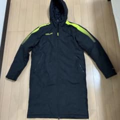KELME ベンチコート 160cm ブラック×イエローのサムネイル
