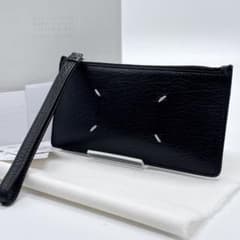 未使用に近い✨メゾンマルジェラ フラグメントケース 4ステッチ シボ革 