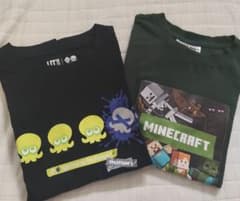 UNIQLO Splatoon 3 Minecraft T-Shirt Set of 2