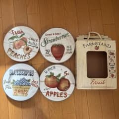 フルーツ皿 4枚セット レトロデザインのサムネイル