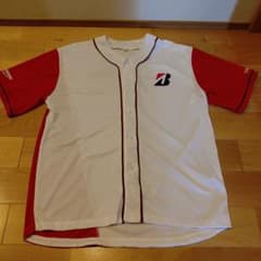 ブリヂストン ベースボールシャツ ホワイト/レッド（XL）のサムネイル