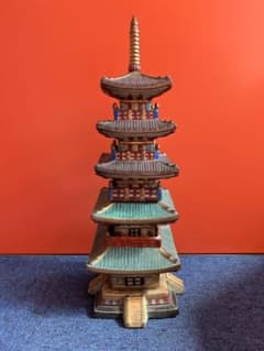 1282 希少 九谷焼 五重塔 置物 骨董 - メルカリ