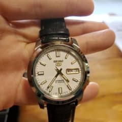 SEIKO 5 自動巻き時計 コンビ ゴールド ホワイト文字盤のサムネイル