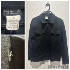 アニエスベーオム ヴィンテージ CPO シャツジャケット 黒 フランス製 アニエスベーオム ヴィンテージ CPO シャツジャケット 黒 フランス製