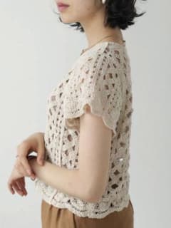 merci campa     2way lace cardiganのサムネイル