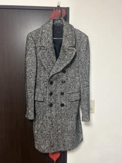 ZARA MANヘリンボーン柄のダブルブレストコート 38 Mサイズのサムネイル