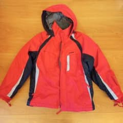 スキーウェア　150cm　手袋付　レッド／ブラックのサムネイル