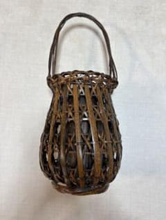 竹籠 花入 吊り下げ 手付き 花器のサムネイル