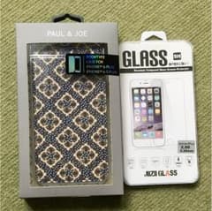 PAUL &JOE iPhone6plus手帳型ケース ガラスカバーのセットのサムネイル