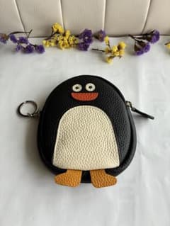 ペンギンモチーフ 本革コインケース ストラップ付のサムネイル